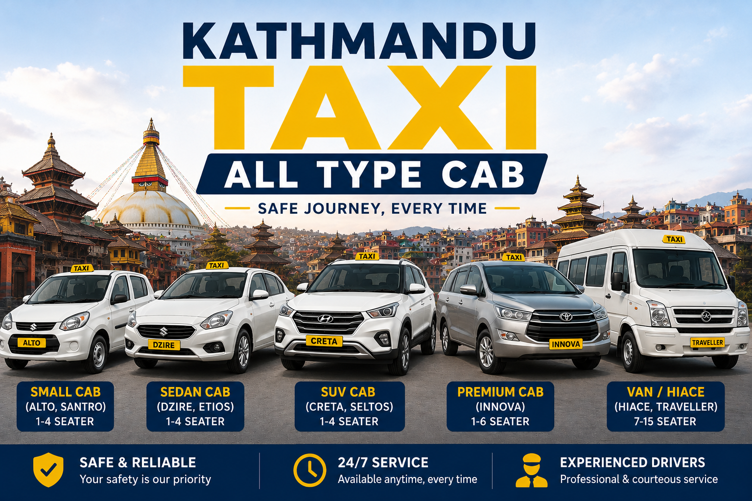 Full day Kathmandu Taxi Service