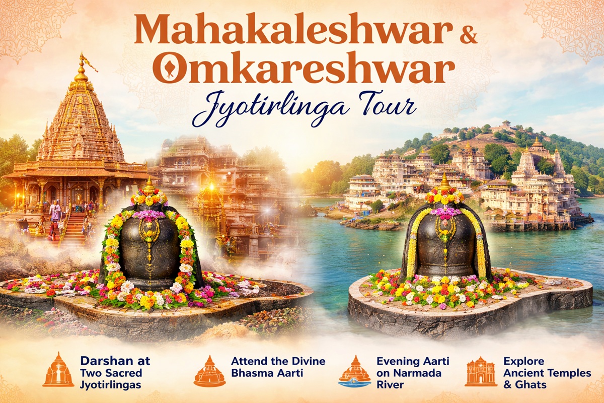 Mahakaleshwar Jyotirlinga and Omkareshwar Jyotirlinga Tour